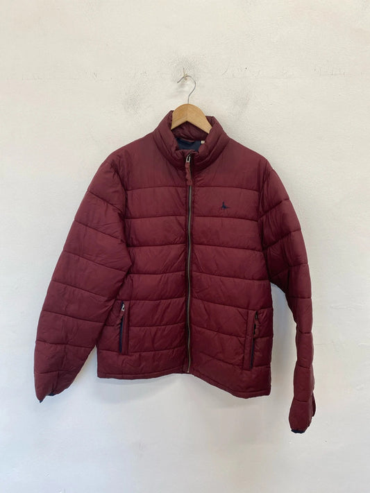 Fabulous lightweight maroon puffer jacket Jack Wills UkLarge men’s GW001