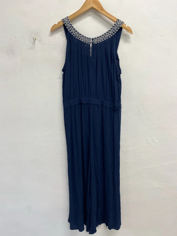 Lovely M&S navy beach jumpsuit UK 14 JB005