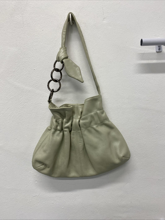 Fabulous super rare Mint Green Furla leather Bag Chain Detail Small SD002