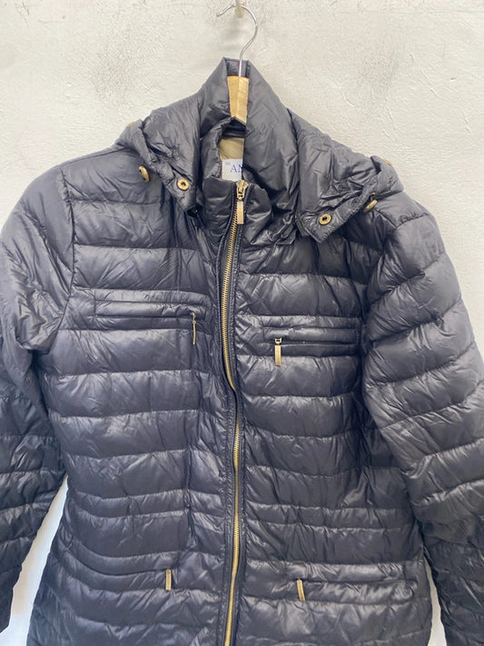 Lovely antoni & Alison midi puffer jacket navy UK S MW001