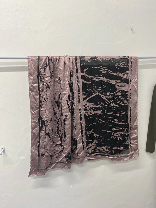 Fabulous semi sheer mauve scarf one size KM004