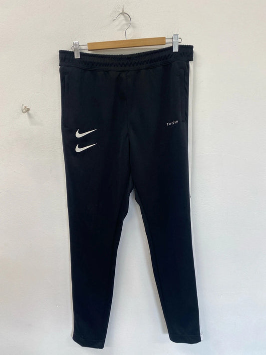 Classic Nike swoosh tapered jogger side stripe M black LL003