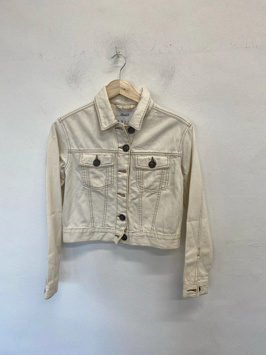 Lovely denim Co cream denim jacket UK 8 JM008