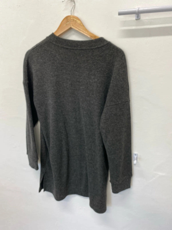 Fab F&F animal jumper dress Uk12 grey & gold LL003