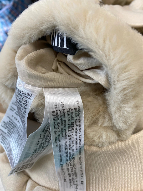 Fabulous Reversible faux fur cream Zara bomber UkXS SD002