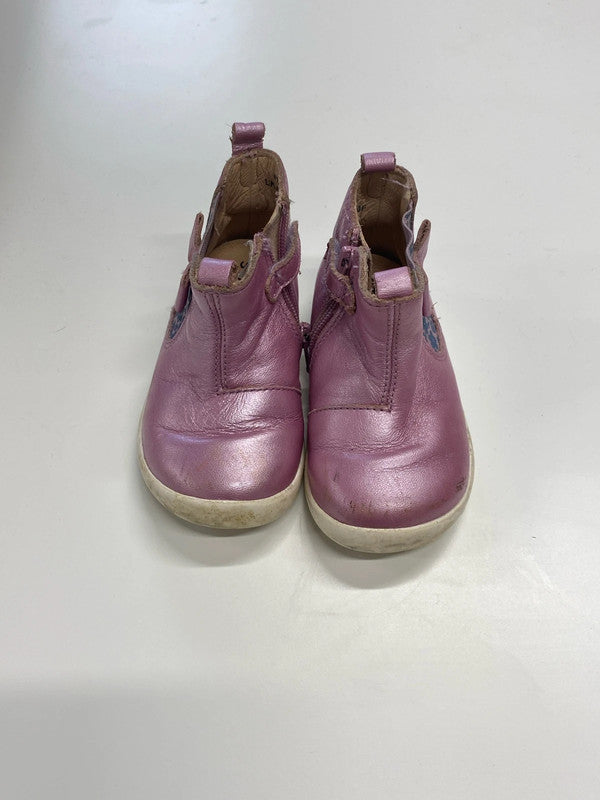 Start-Rite Adorable Purple Metallic Leather Booties Size 4 KM004