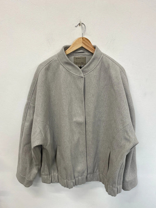 River Island Cozy Grey Oversize Jacket Size L KN003