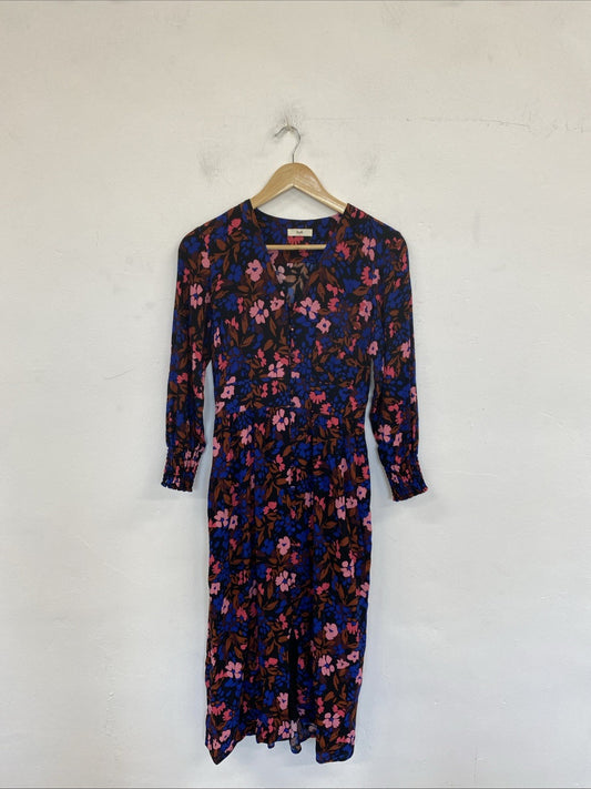 Hush Edolie Floral Tea Dress Midaxi UK 4 SS004