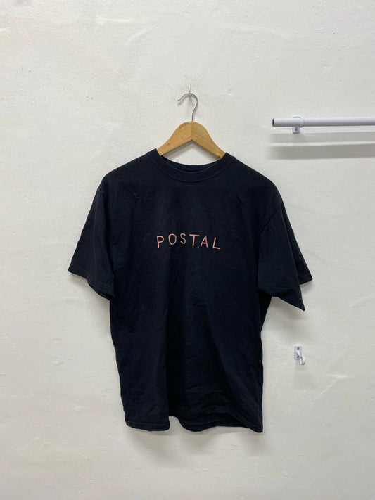 Fabulous Men’s Postal T shirt Black with Pink Logo UkM LL003