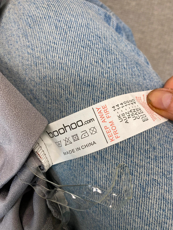 Fabulous Grey wide leg Boohoo Uk14 trousers MS002