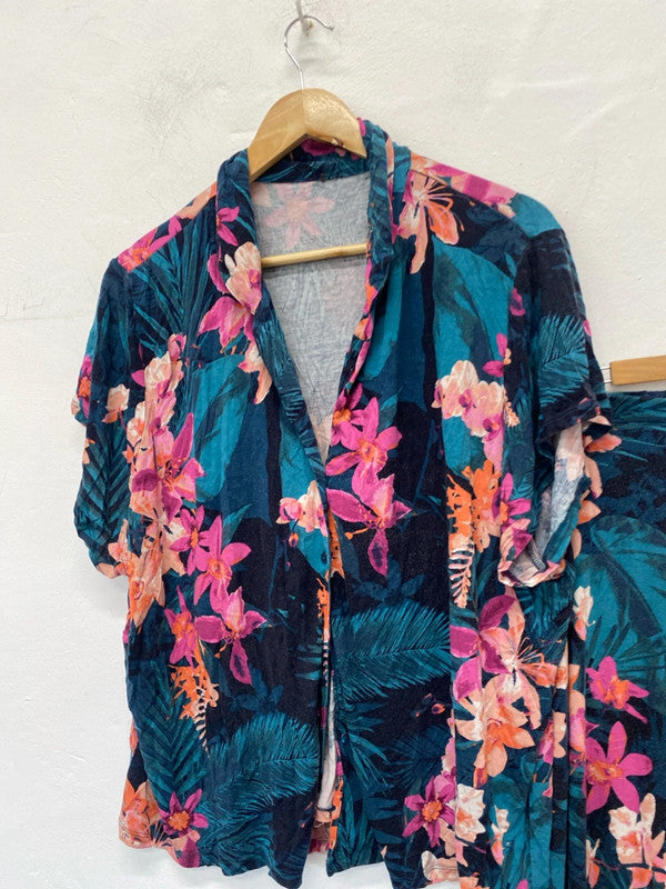 Fabulous Tropical pyjamas cropped bottoms & top summer chill #108 LK006