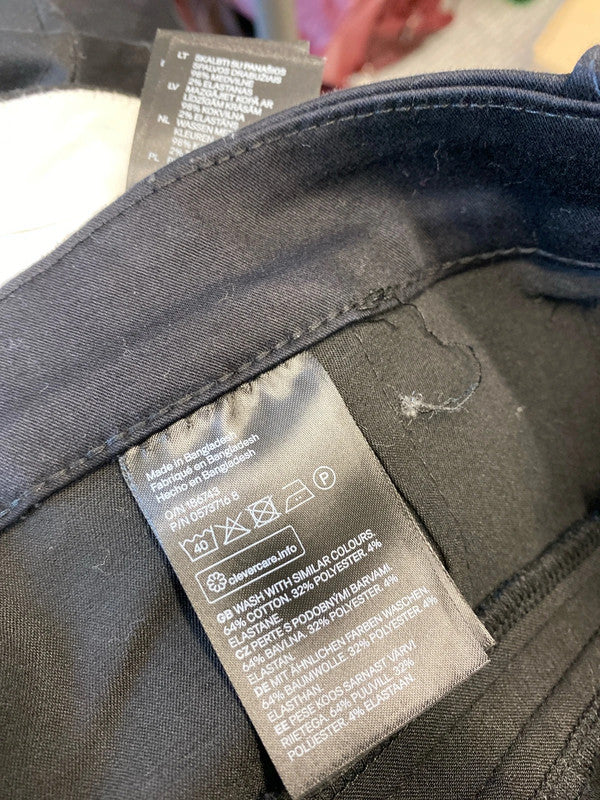 Fabulous Duo of H&M smart Black trousers formal work event Uk16 #32 KM003