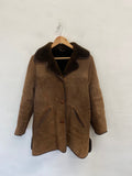 Stunning vintage Richard draper Longline jacket UK 16 Brown sheepskin KR559