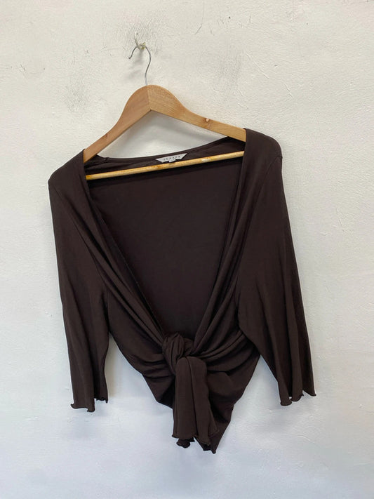 Lovely chesca brown tie top UK 18-20 NC001