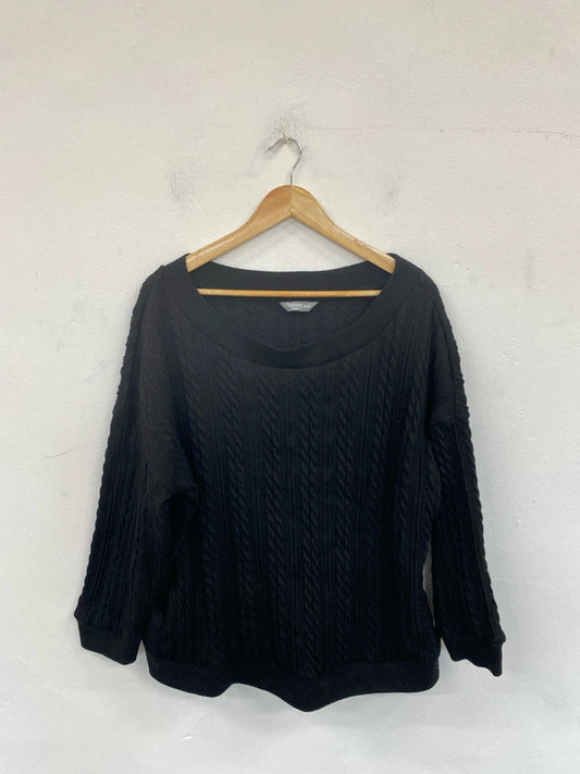 Nutmeg Stylish Black Knit Jumper UK 20-22 RG021