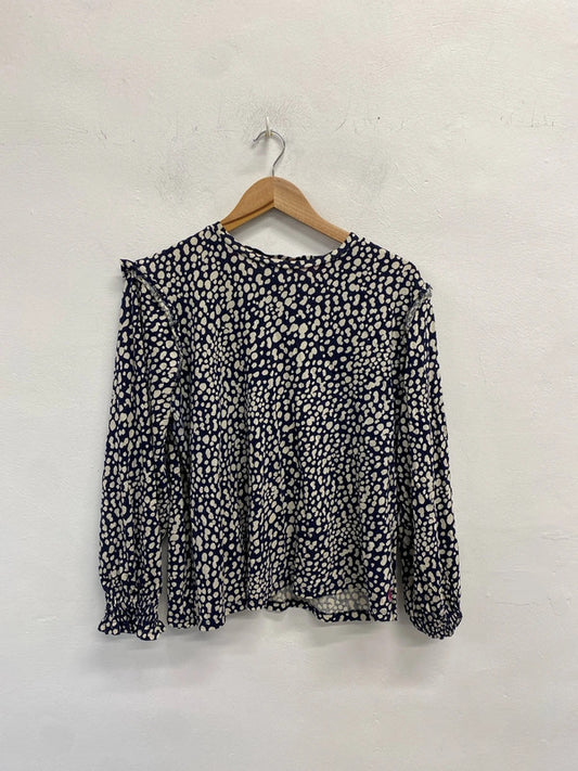 Lovely joules navy cream spotted top UK 18 KN002