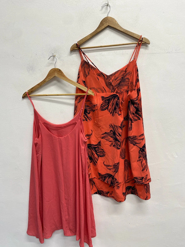 Fabulous Duo of summer dresses bright corals from Next F&F Uk18 #6 CR002