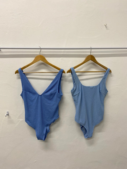Fabulous duo bundle 40 of swimsuits seersucker from H&M blue & Baby blue UkM KS002