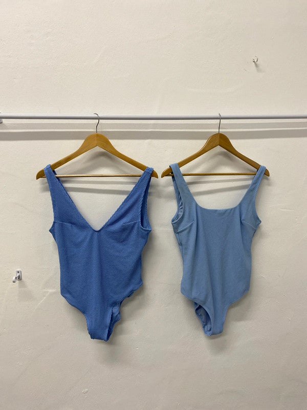 Fabulous duo  bundle 40 of swimsuits seersucker from H&M blue & Baby blue UkM KS002