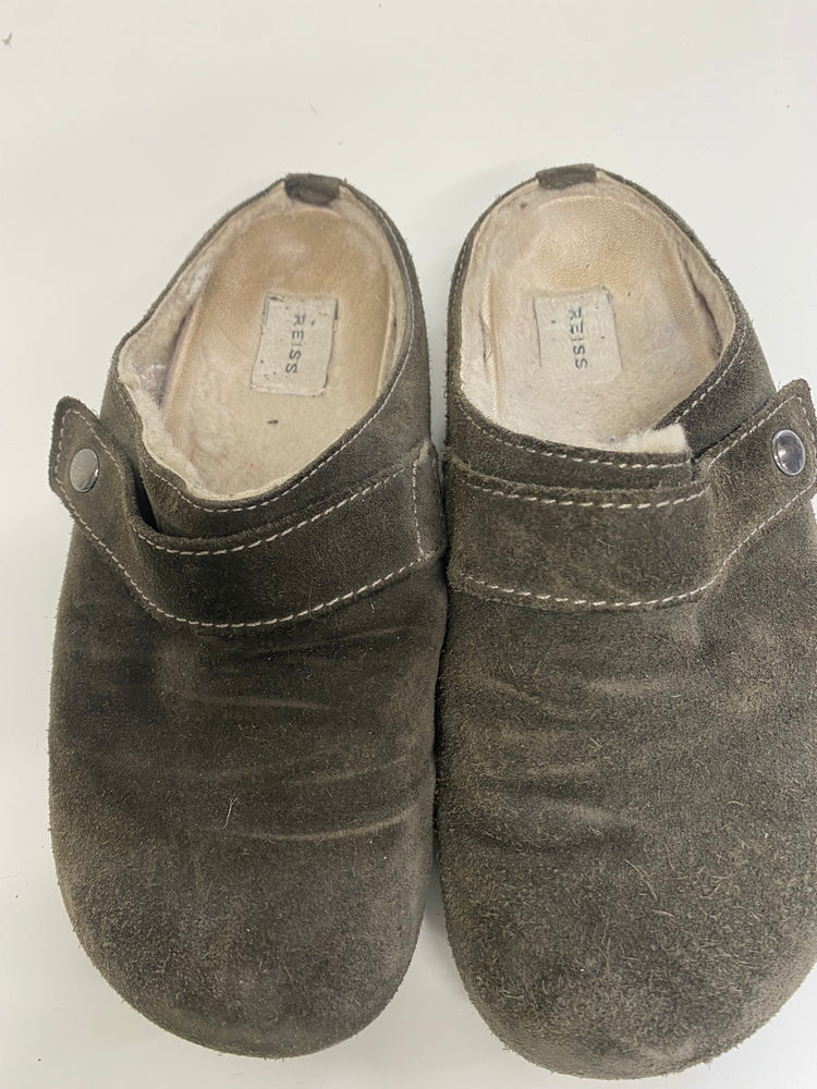Reiss ambler shearling lined suede slippers Uk4 SS002