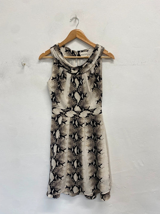 Lovely reiss snakeprint midi dress UK 8 SD002
