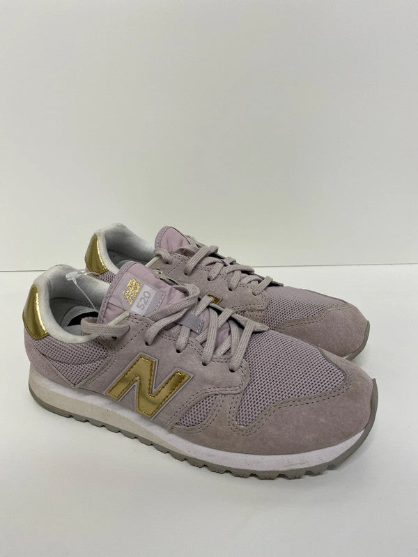 Fabulous New Balance 520 Lilac & Gold trainers Uk7 NN001