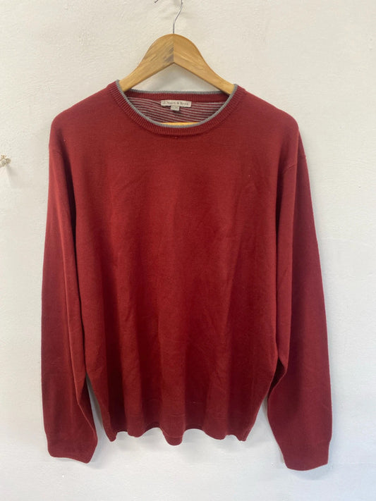 Classic J Hart & Bros burgundy jumper 3XL FE001