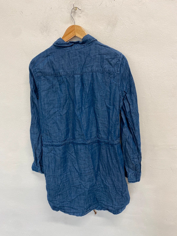 Lovely life in progress denim cotton tunic dress UK M MS002