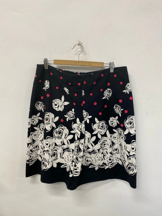 George Gorgeous Rose & Polka Dots Midi Skirt UK 18 JB005