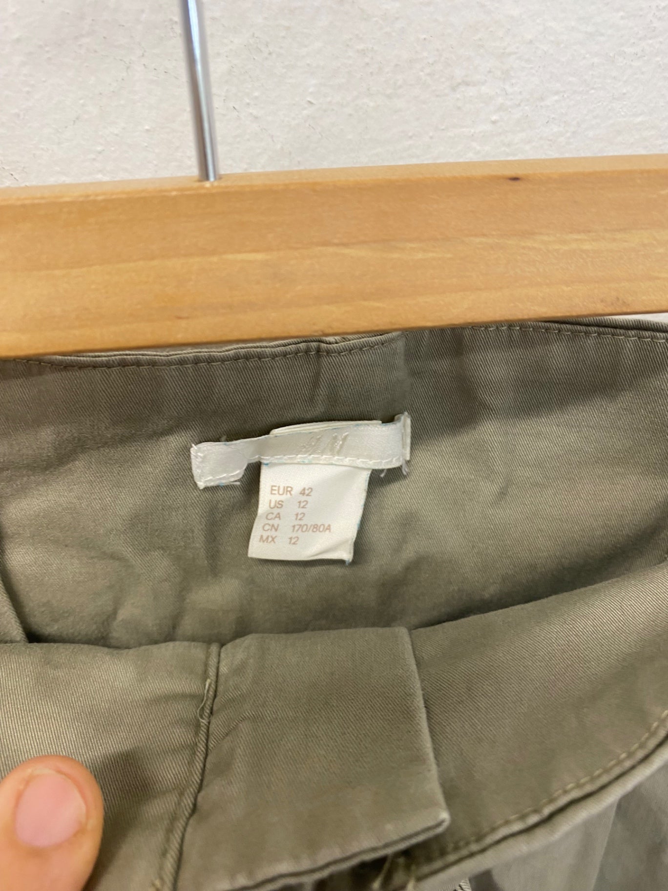 Fabulous H&M Paper bag Trousers 16 Khaki DM002