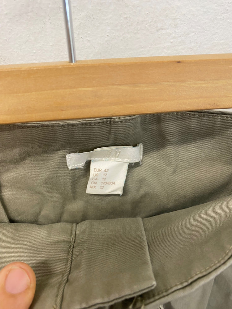 Fabulous H&M Paper bag Trousers 16 Khaki DM002