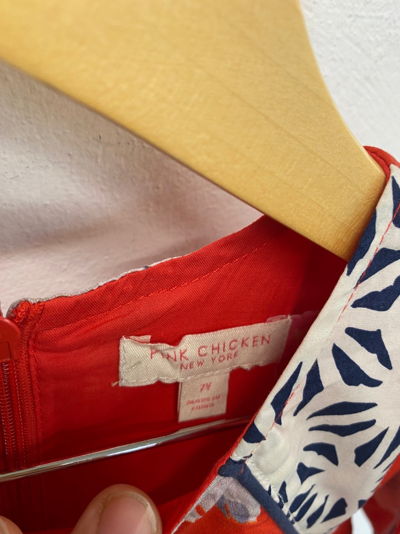 Fabulous Pink Chicken girls Dress 7 years Red DM002