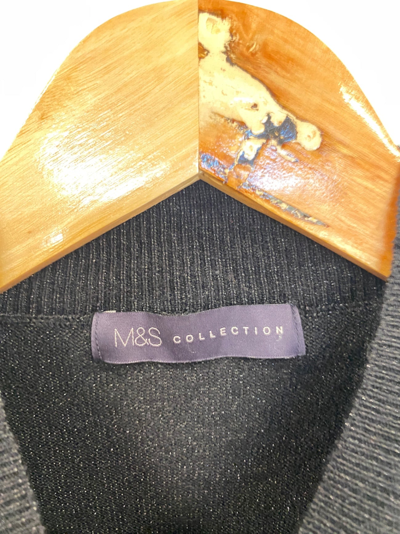 Fabulous Marks & Spencers Sweater UK 14 Black Sparkle LB001