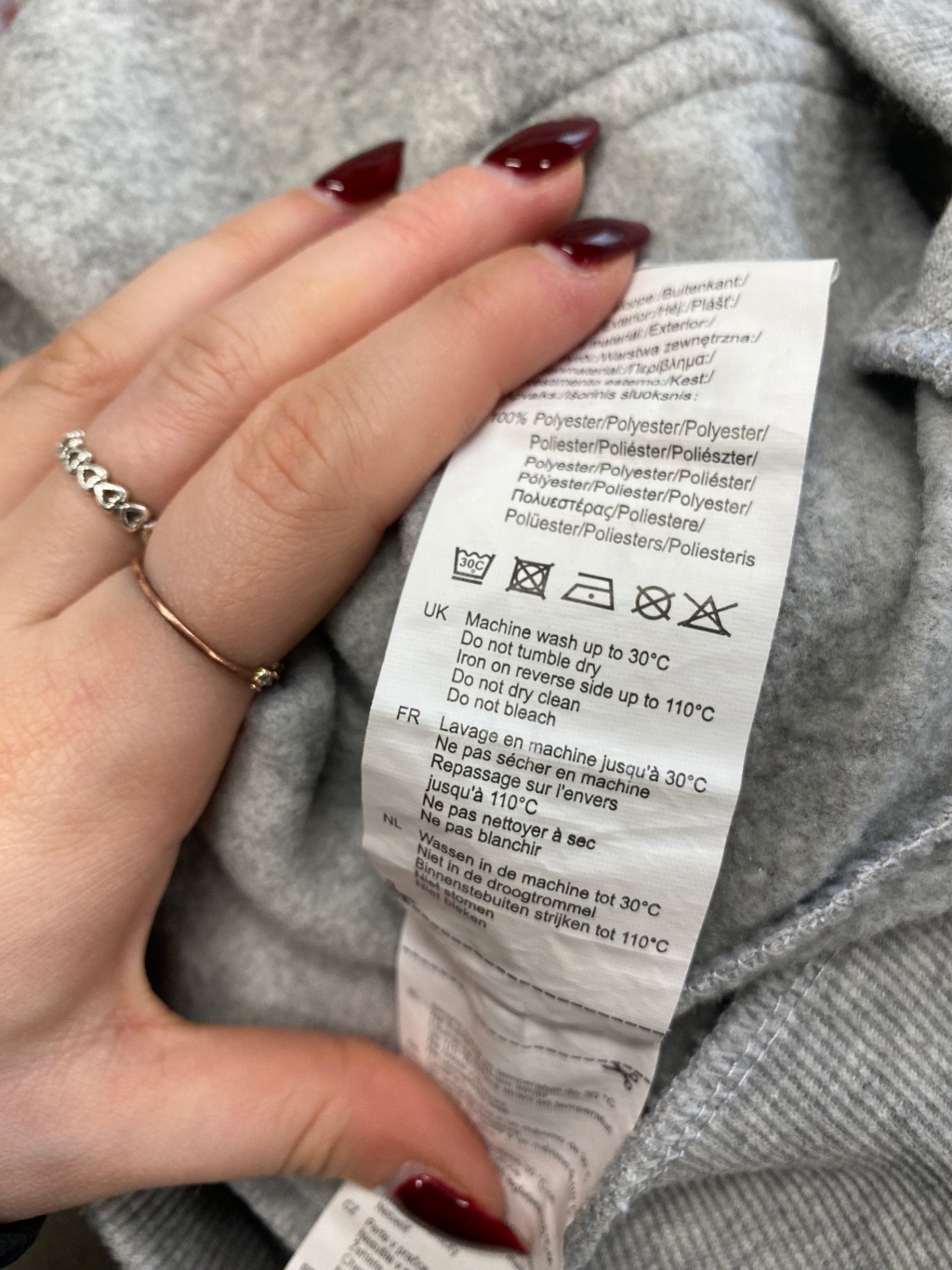 Fabulous Lee Cooper Hoodie UK 10 Gray casual WLH01