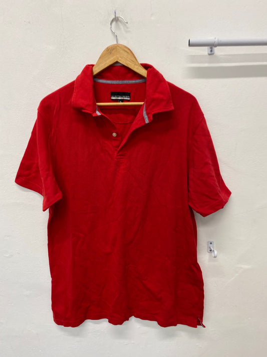 Fabulous Austin Reed Polo Shirt XL Red classic golf KM001