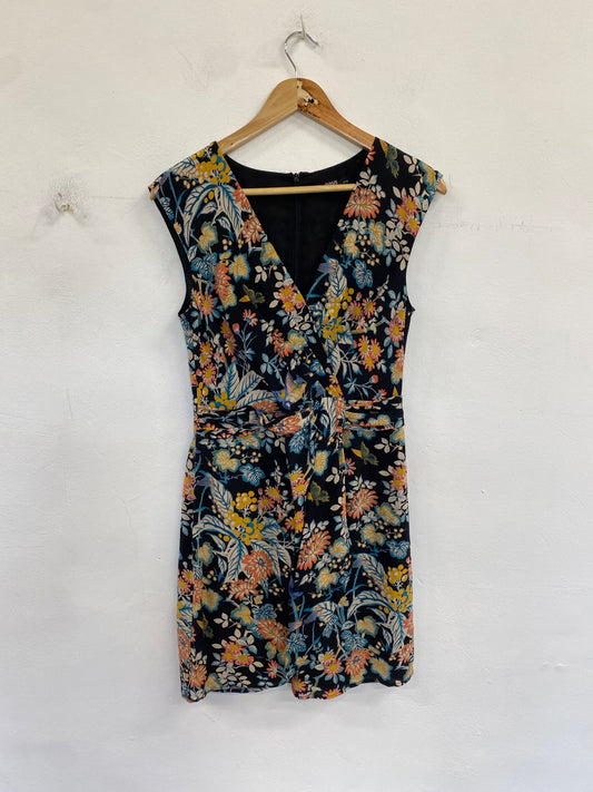 Fabulous Oasis Dress UK 10 Black with Floral Patterns