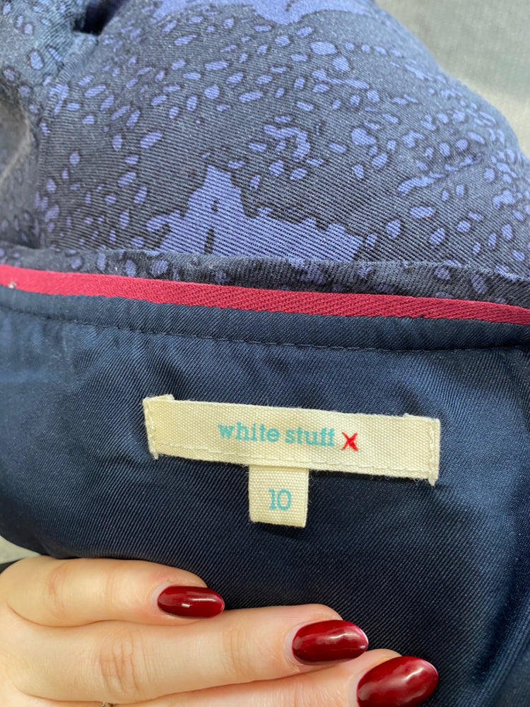 Fabulous White stuff Dress UK 10 Navy Blue autumn WLH01