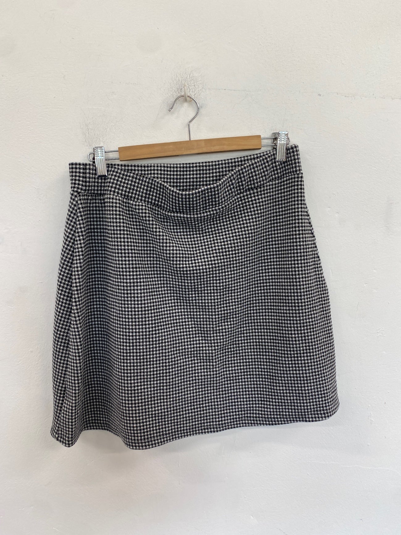 Fabulous TU Skirt UK 16 Black and White Gingham LB001