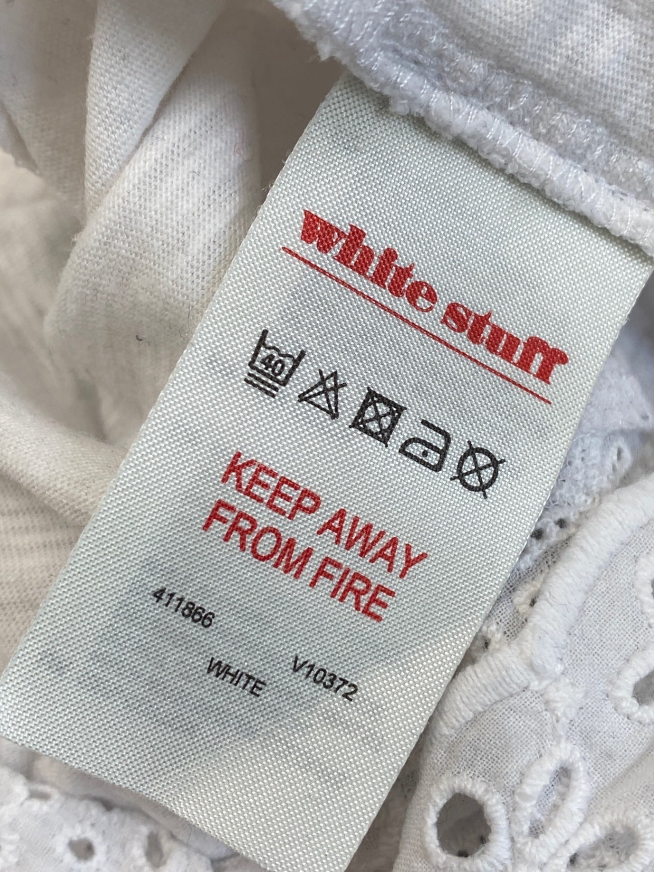 Fabulous White stuff Tank Top UK 10 White broderie WLH01