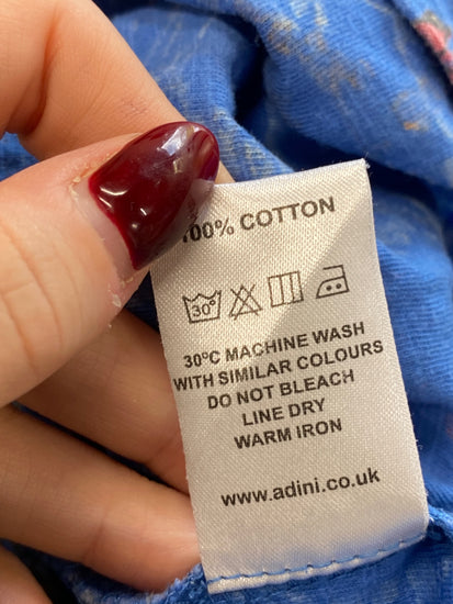 Fabulous Adini Blouse Uk xs Blue floral WLH01