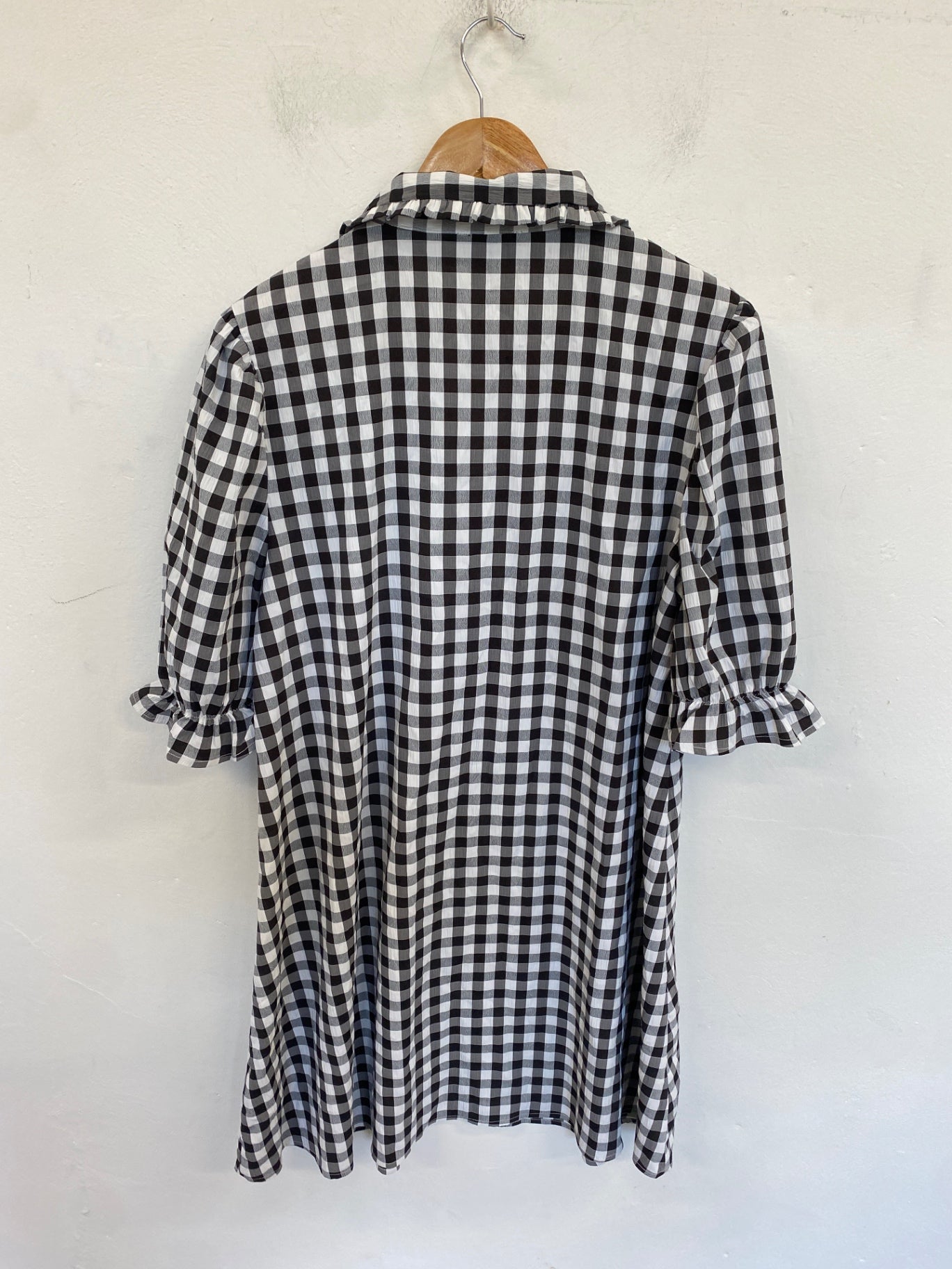 Fabulous QED London Dress UK 16 Black and White Checkered LB001