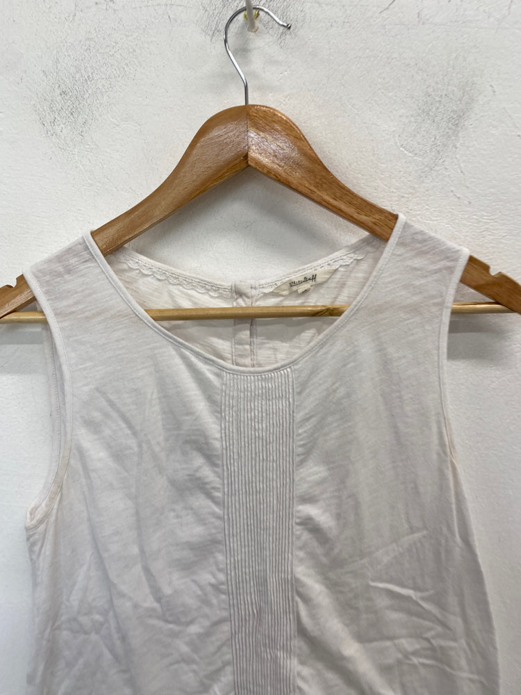 Fabulous White stuff Tank Top UK 10 White broderie WLH01
