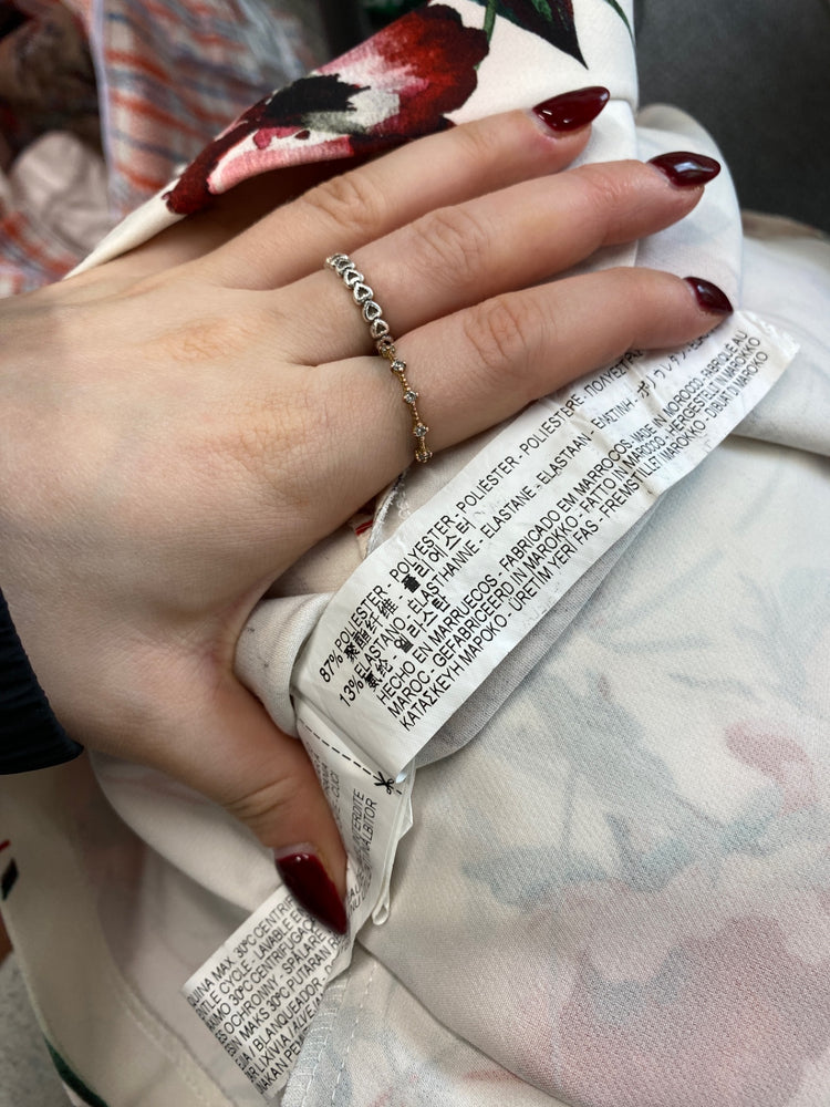 Fabulous Zara Dress M Floral Cream WLH01