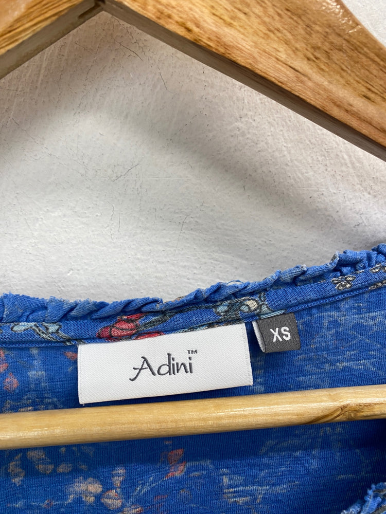 Fabulous Adini Blouse Uk xs Blue floral WLH01