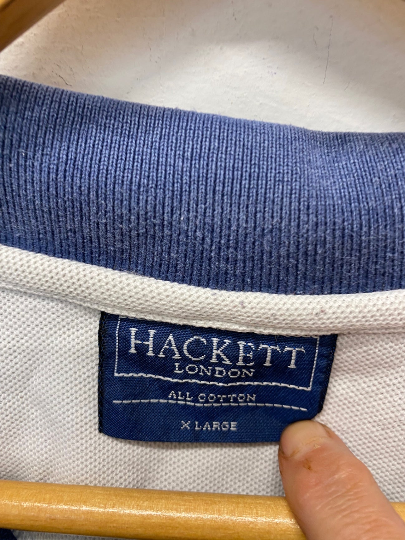 Fabulous Hackett Polo Shirt pure  cotton  XL Blue men’s KM001
