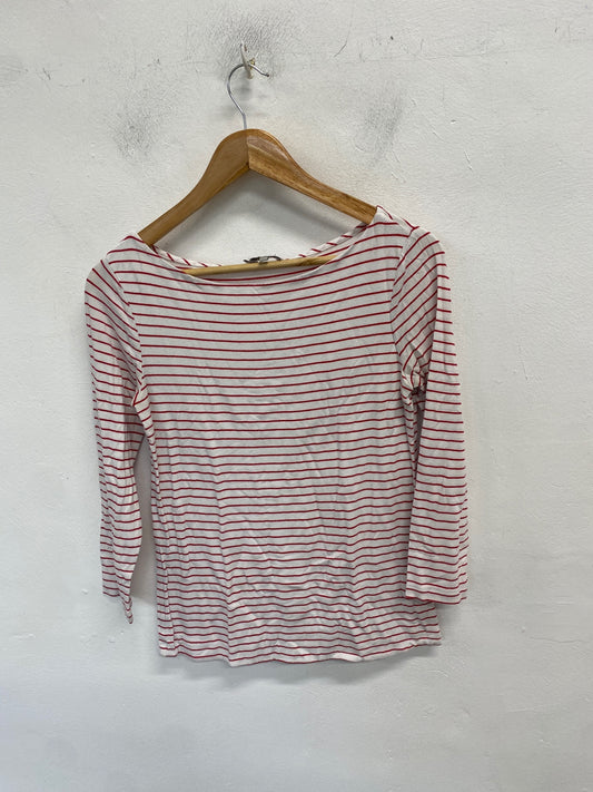 Fabulous Hobbs Top S White with Red Stripes WLH01