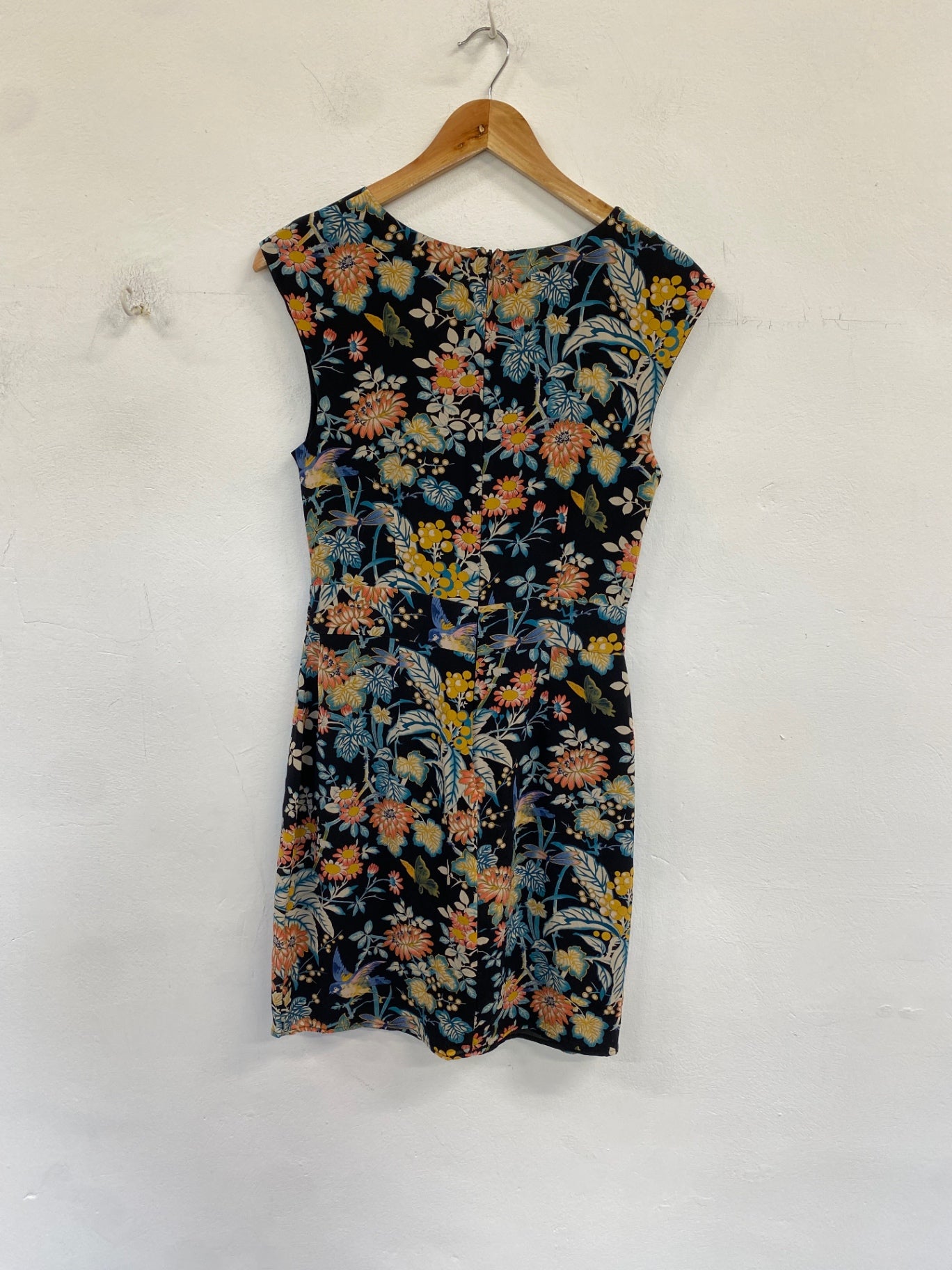 Fabulous Oasis Dress UK 10 Black with Floral Patterns