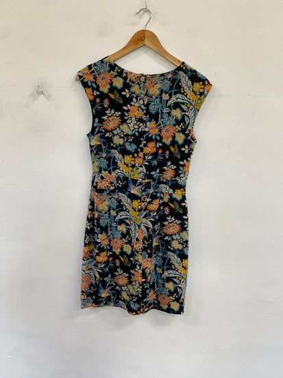 Fabulous Oasis Dress UK 10 Black with Floral Patterns