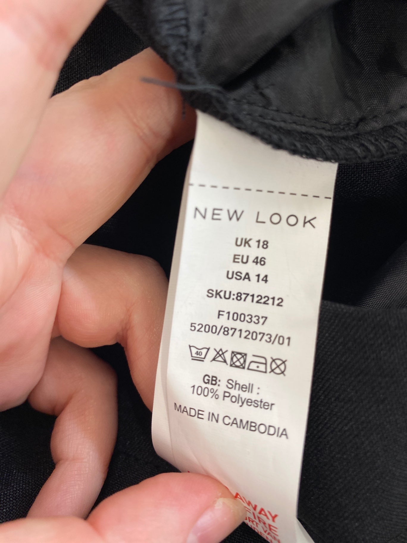 Fabulous New Look Trousers UK 18 Black LB001