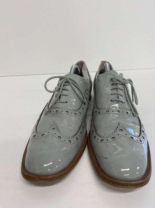 Fabulous Next Signature patent leather Brogues UK 9 Aqua Grey LK006